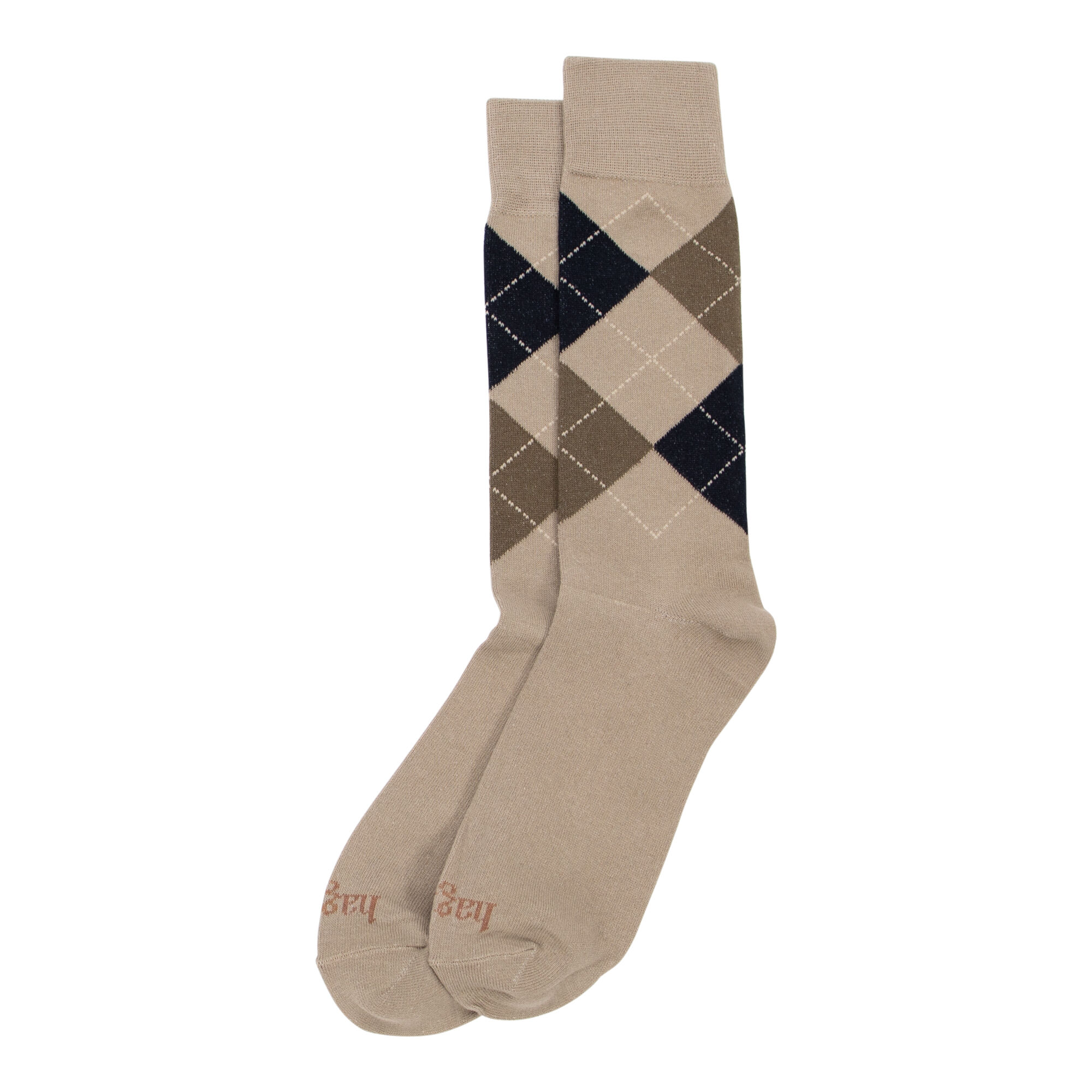 Haggar Dress Socks - Argyle British Khaki (H7340 Clothing Underwear & Socks) photo