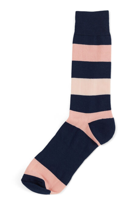 Navy Rugby Striped Socks, Navy view# 1