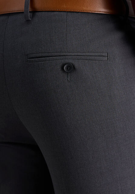 J.M. Haggar 4-Way Stretch Dress Pant - Check Glen Plaid, Dark Grey