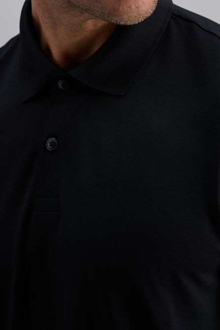Short Sleeve Pique Polo, Black view# 4