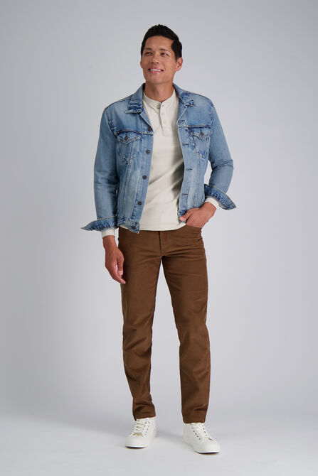 Stretch 5-Pocket Corduroy, Camel view# 1