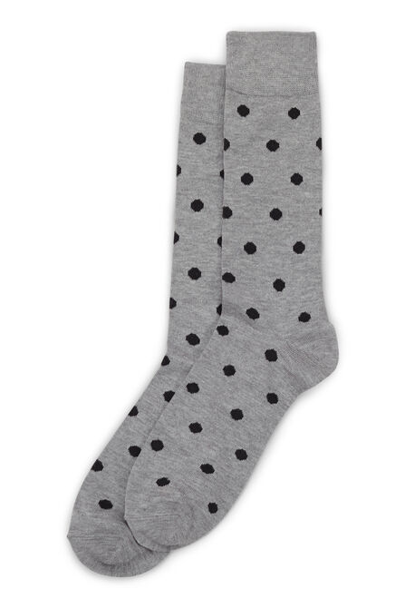 Dot Socks, Medium Grey view# 1