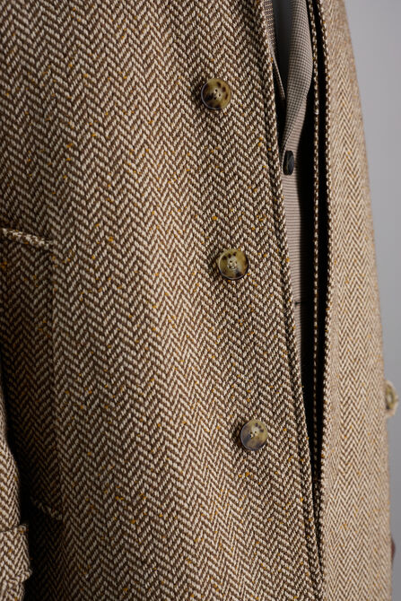 J.M. Haggar Herringbone Overcoat, Mocha view# 5