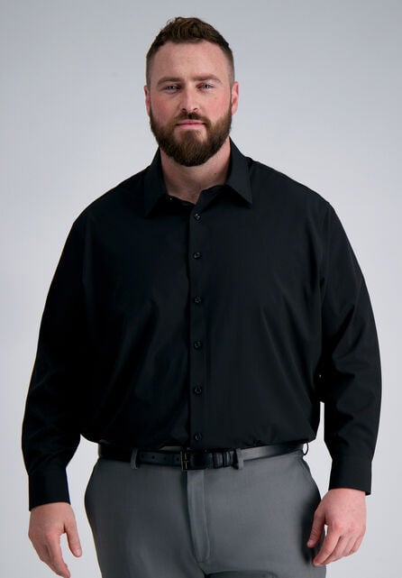 Smart Wash&reg; Big Dress Shirt - Black, Black