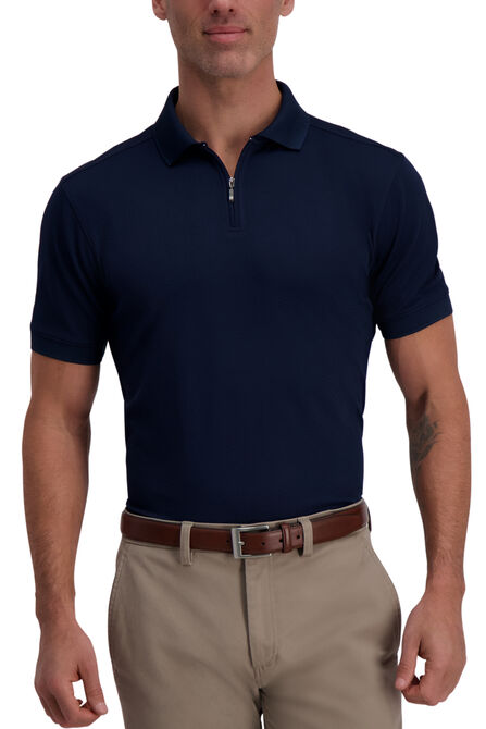 Quarter Zip Waffle Textured Polo,  view# 5