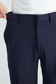 J.M. Haggar 4-Way Stretch Dress Pant - Check Glen Plaid, Dark Navy view# 6