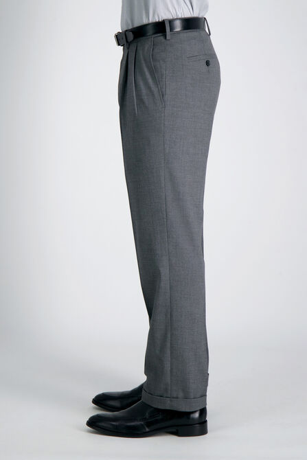 J.M. Haggar Dress Pant - Sharkskin, Med Grey view# 3