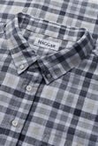 Big &amp; Tall Short Sleeve Button-Down Linen Shirt, Dark Grey view# 4