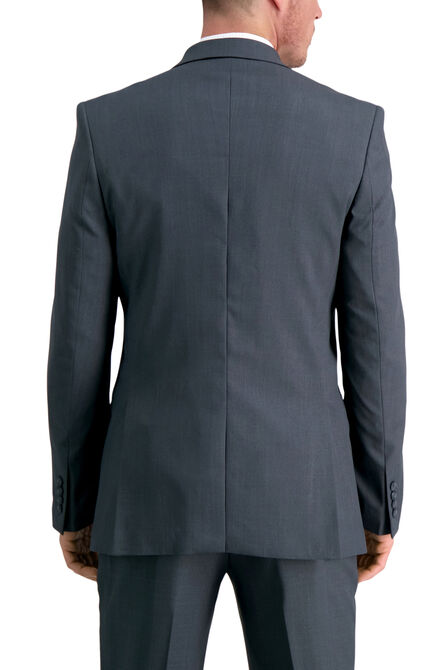 Travel Performance Stria Suit Jacket, Dark Heather Grey view# 2