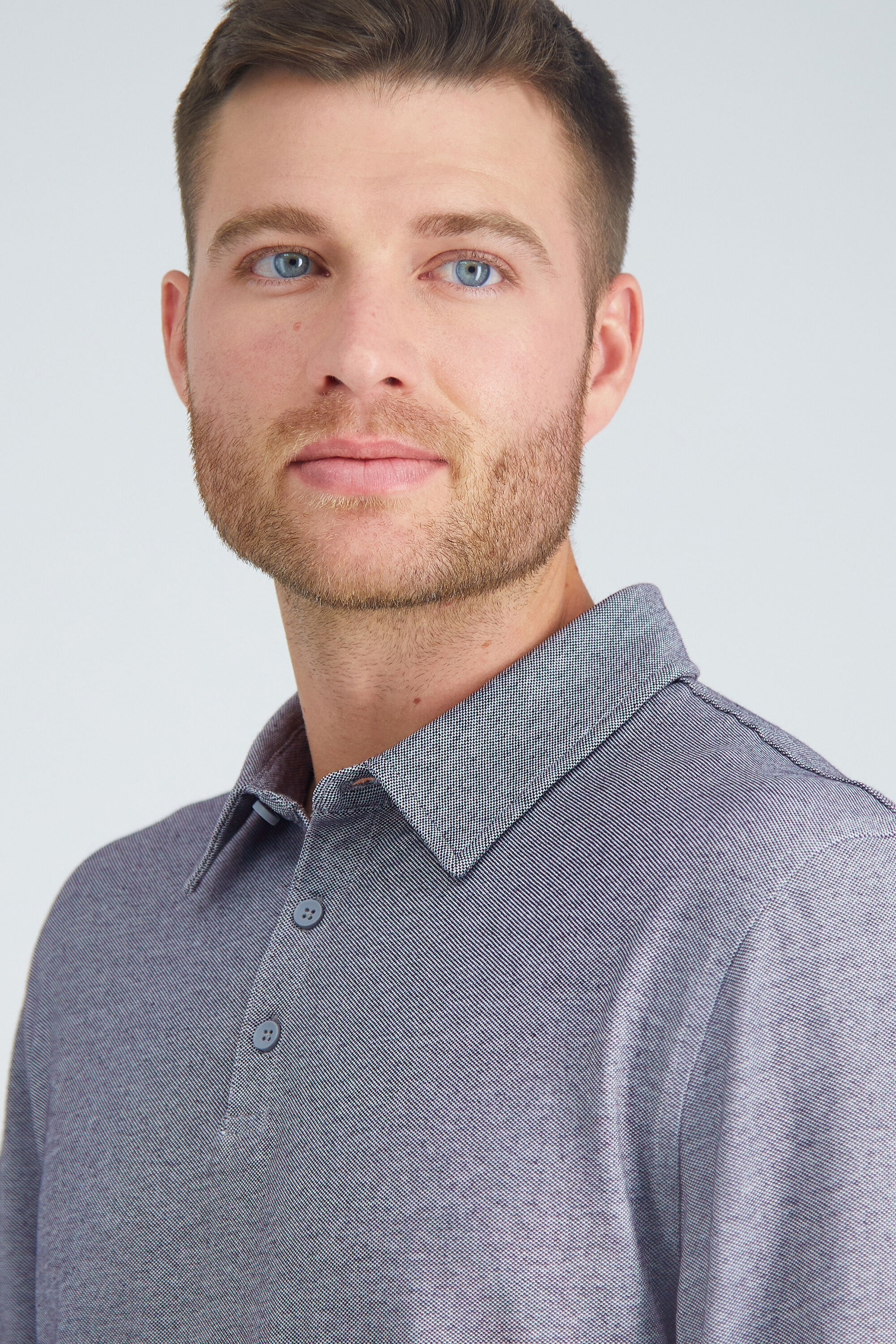 Haggar men's long sleeve polo shirts top