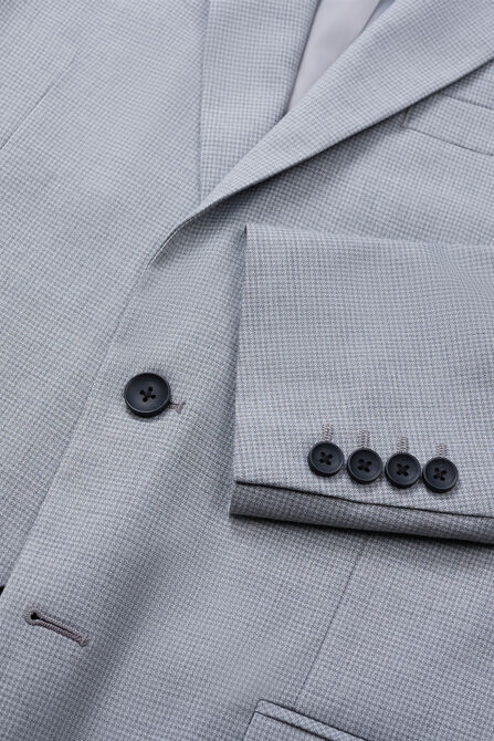 Big &amp; Tall J.M. Haggar Mini Dobby Sportcoat, Silver view# 5