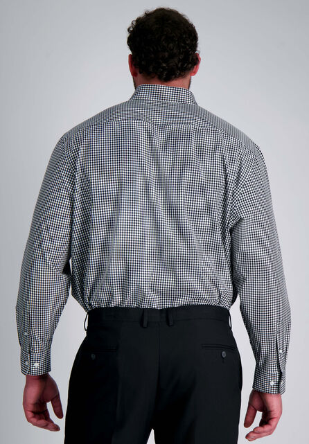 Big Smart Wash&reg; Dress Shirt - Black Check, Black