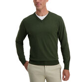 V-Neck Basic Sweater, Fern Heather view# 1