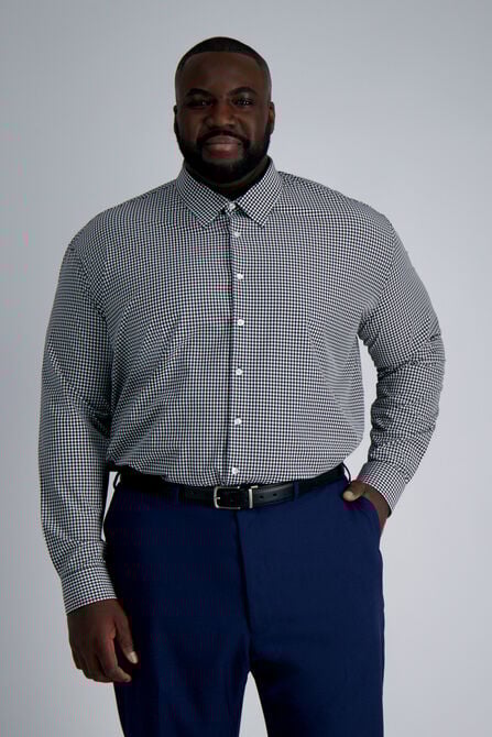 Smart Wash&reg; Tall Dress Shirt - Black Check,  view# 1