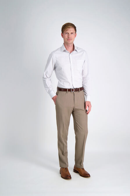 E-CLO&trade; Stretch Slack - Heathered Plaid, Medium Taupe view# 1