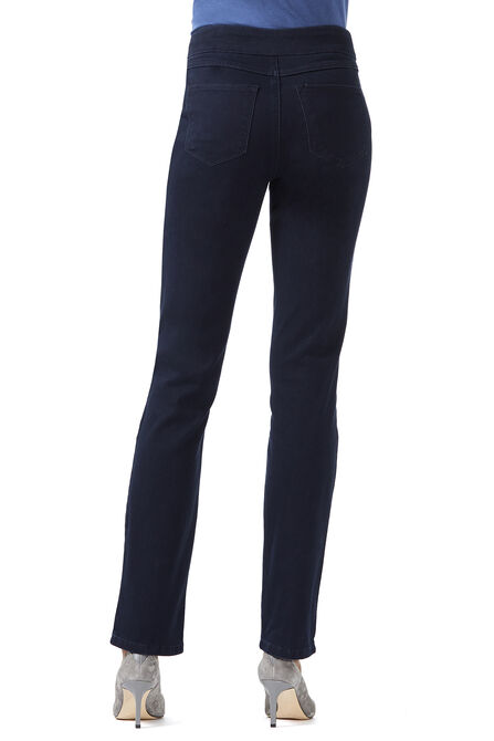 Pull On Straight Denim Pant, Midnight view# 3