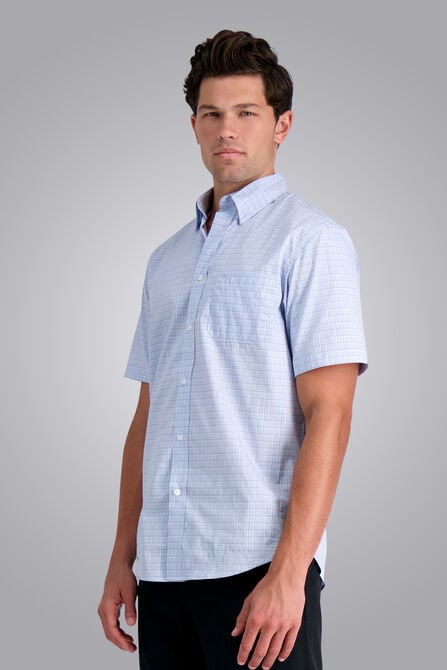 Plaid Button Down Shirt, Light Blue view# 4