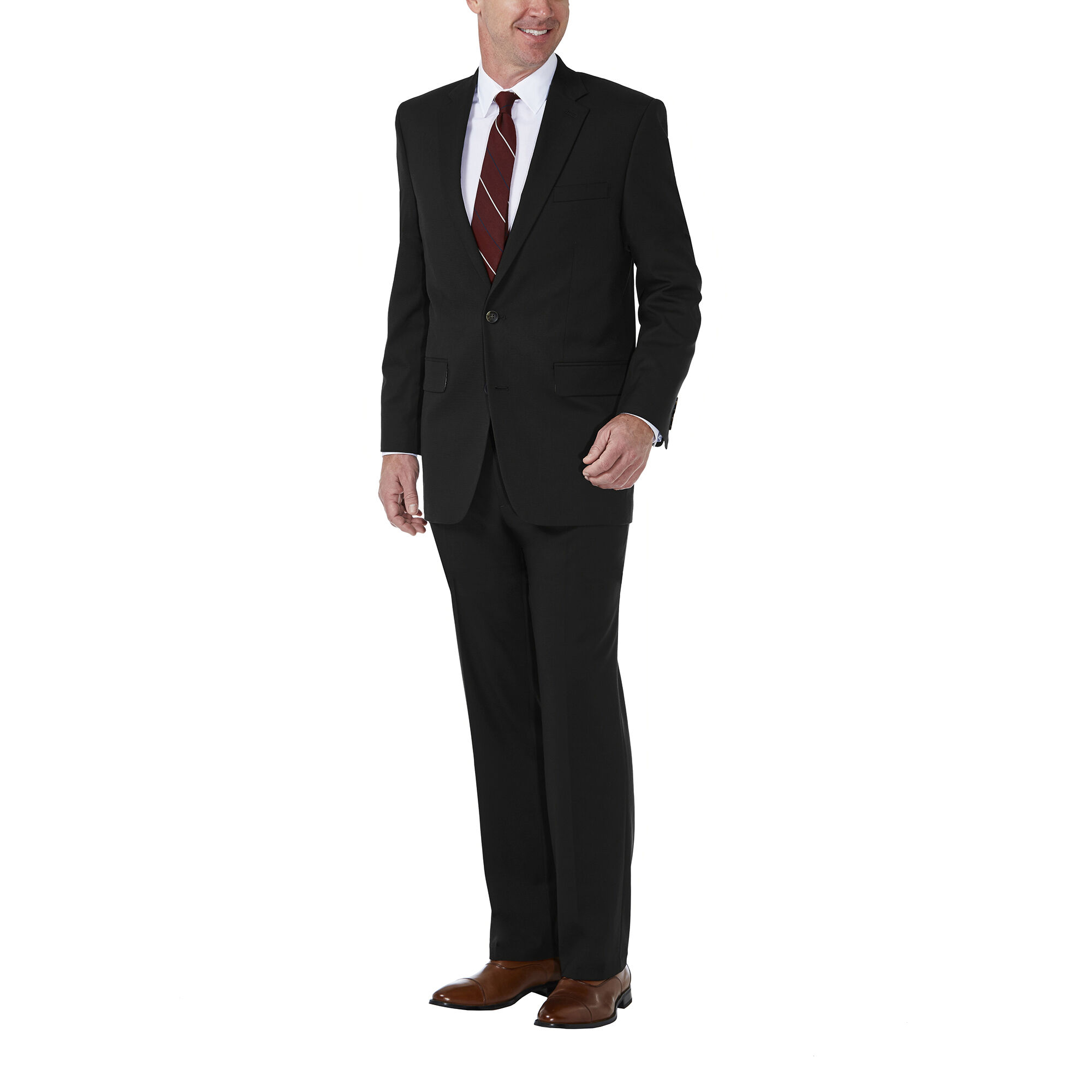 J.M Haggar Mens Premium Check Classic Fit Suit Separate Coat 