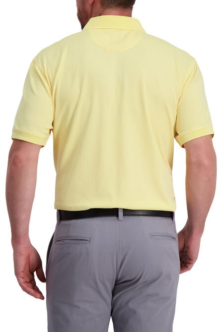 Cool 18&reg; Pro Waffle Textured Golf Polo, Pale Banana view# 2