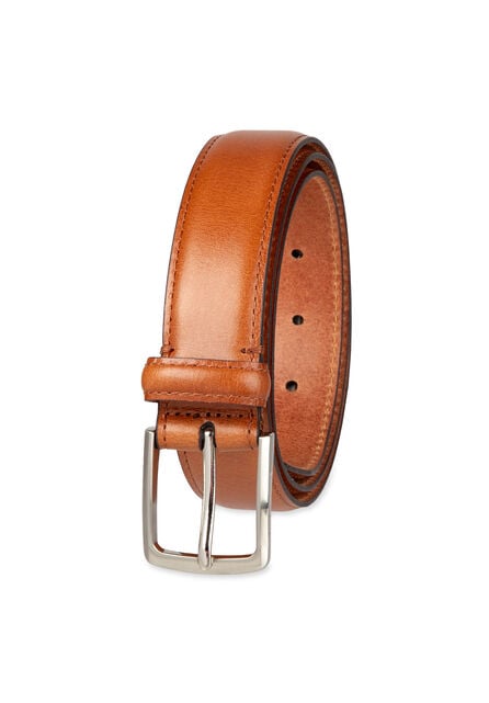 32mm Feather Edge Belt, COGNAC