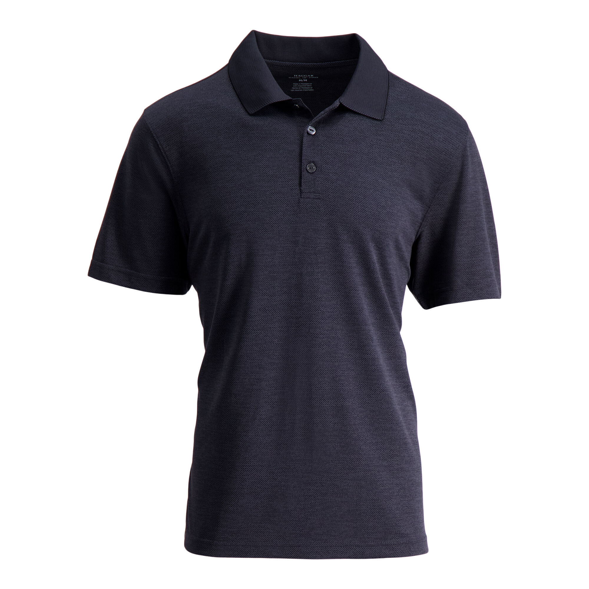 Haggar Cool 18 Pro Textured Golf Polo Black (028462 Clothing Shirts & Tops) photo
