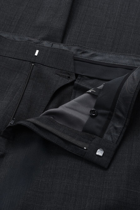 J.M. Haggar Wool Windowpane Suit Pant , Black / Charcoal view# 6