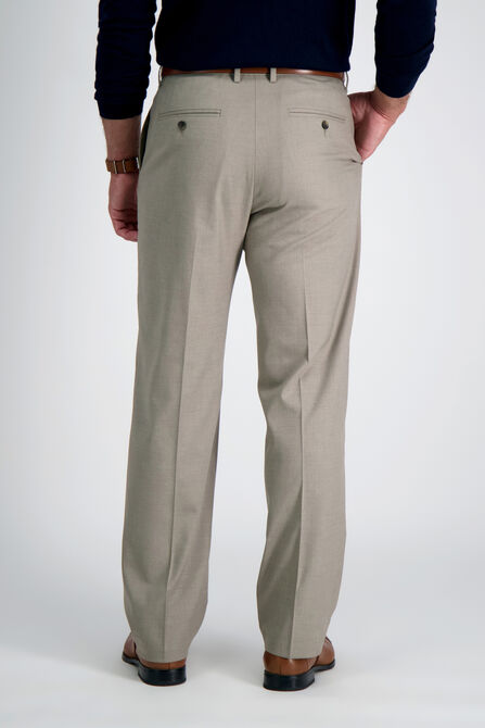 J.M. Haggar Dress Pant - Sharkskin, Oatmeal view# 4