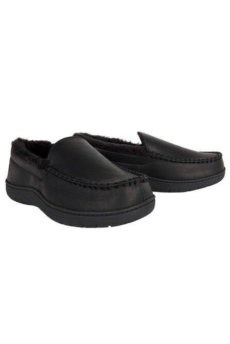 Smooth Venitian Slippers, Black view# 6