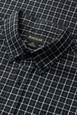 Short Sleeve Button-Down Linen Shirt, Black view# 4