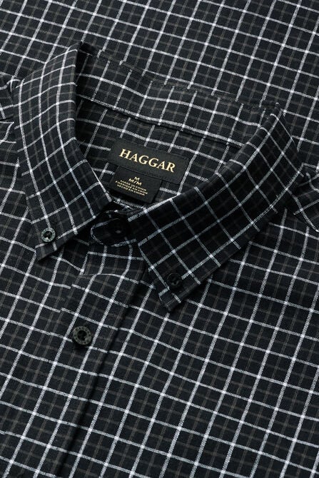 Short Sleeve Button-Down Linen Shirt, Black view# 4