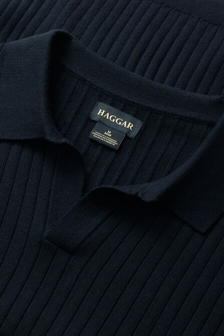 Johnny Collar Ribbed Sweater, Black view# 4