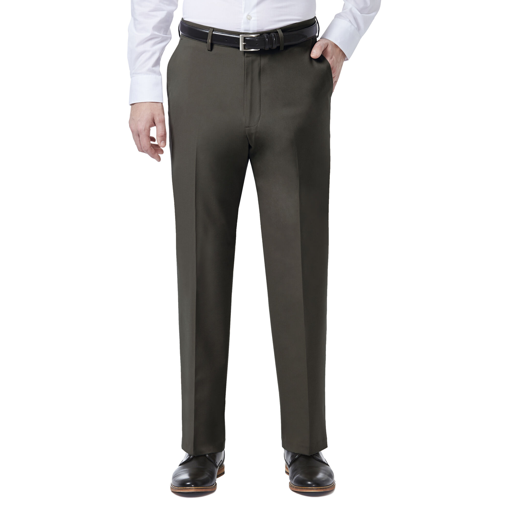 J.M. Haggar 4 Way Stretch Dress Pant Black / Charcoal (HD00669 Clothing Pants) photo