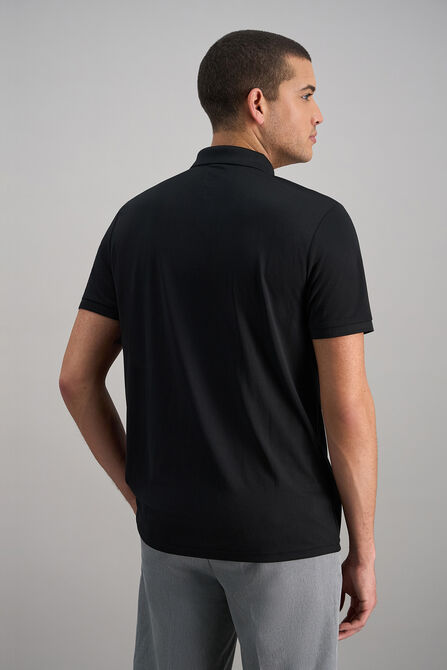 Short Sleeve Pique Polo, Black view# 4