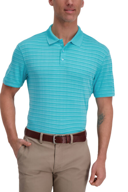 Cool 18&reg; Pro Striped Golf Polo, Waterfall view# 1