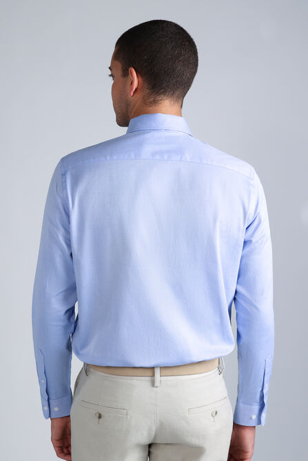 Premium Comfort Dress Shirt - Blue Herringbone , Blue view# 2