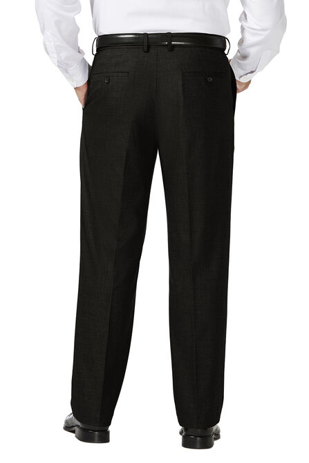 Big &amp; Tall J.M. Haggar Dress Pant - Sharkskin, Black view# 3