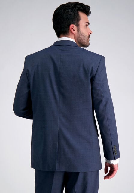 J.M. Haggar Windowpane Suit Jacket, Blue Htr