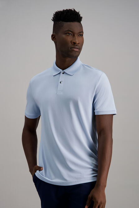 Short Sleeve Pique Polo, Sky view# 1