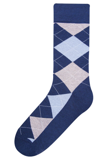 Basic Argyle Socks, Navy view# 1