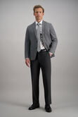 J.M. Haggar 4-Way Stretch Dress Pant, Charcoal Htr view# 3