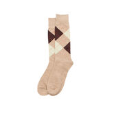 Argyle w/ Overplaid Socks, Brown Heather view# 1