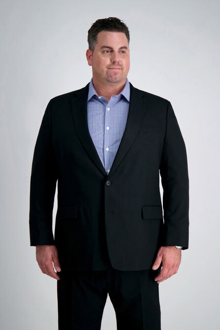 Big &amp; Tall J.M. Haggar Premium Stretch Suit Jacket, Black view# 2