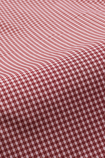 Smart Wash&trade; Dress Shirt - Dark Red Check, Red view# 5