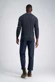 Long Sleeve Aran Cable Sweater, Charcoal Htr view# 5
