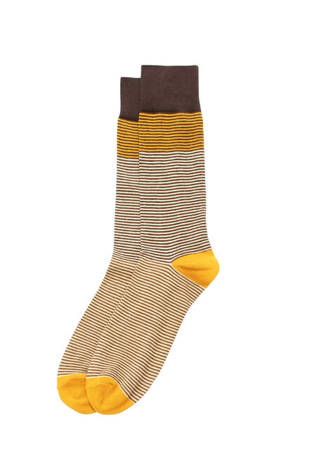Micro Stripe Color Block Socks, Taupe view# 1