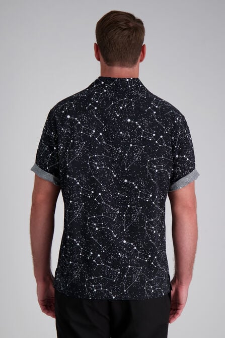 Short Sleeve Celestrial Camp Shirt, Black view# 2