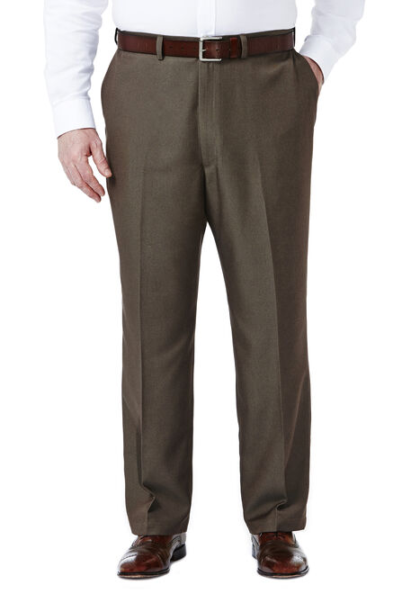 Big &amp; Tall Cool 18&reg; Heather Solid Pant, Heather Brown view# 1