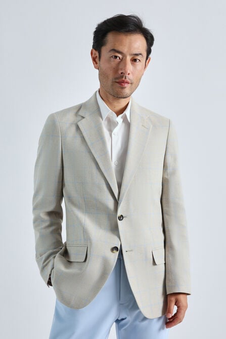 J.M. Haggar Premium Windowpane Blazer, Euro Blue view# 1