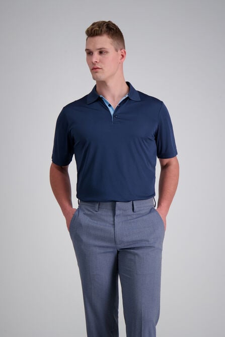 Life Khaki&trade; Solid Short Sleeve Polo, Navy view# 1