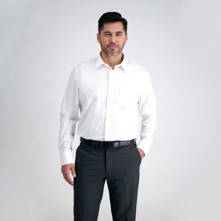womans white dress shirt